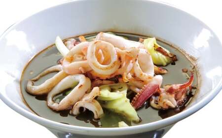 イカスミちゃんぽん麺・スープ4食セット ／ 麺 麺類 スープ付き 惣菜 イカ墨 長崎ちゃんぽん