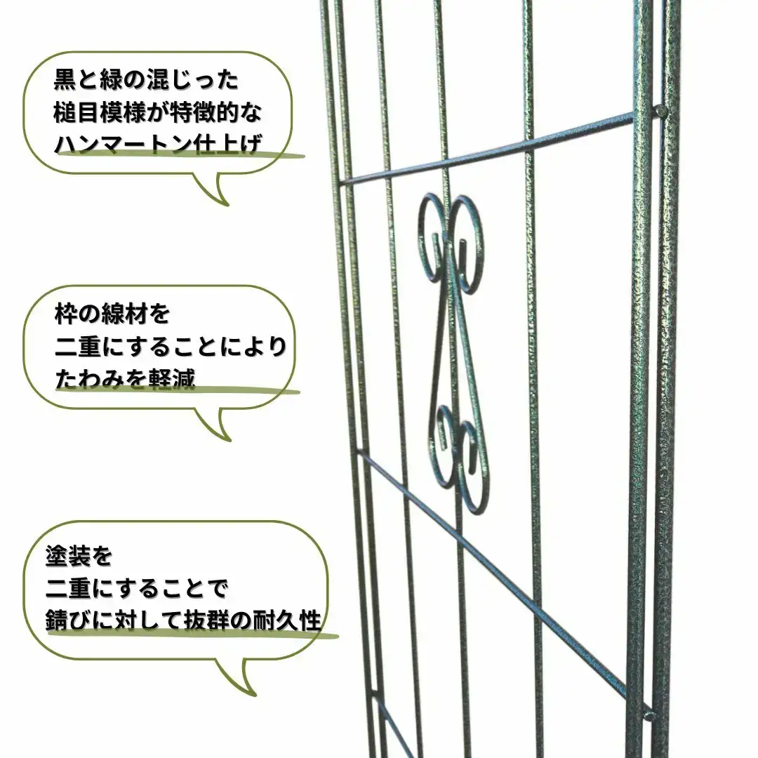 ダブルワイヤーフェンス2枚セット ガーデンフェンス 植物 ガーデニング用品 園芸用品 庭園 花 燕三条製 [株式会社オビタス] 【033S056】