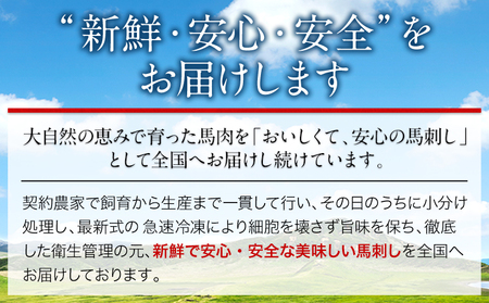 馬刺し上赤身馬刺し 400g 津奈木町（阿蘇牧場） 醤油4袋《60日以内に出荷予定(土日祝除く)》