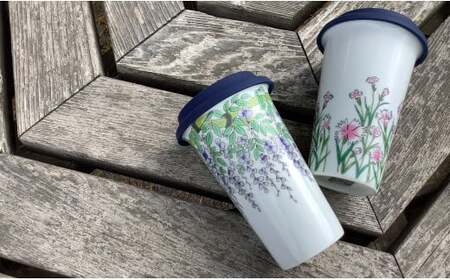 有田焼 Traveling Tumbler / Fuji トラベリングタンブラー 藤【 幸楽窯 / YUIKA Lab 】コンビニ コーヒー Mサイズ 食器 器 カップ A14-156
