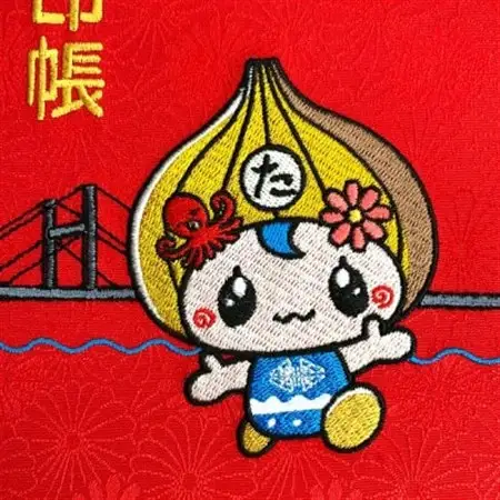 千糸繍院　たじりっち御朱印帳・赤地紋/紋菊　地紋織　48ページ　大判　1冊【1506483】