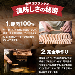 無添加ハンバーグソーセージ（100g×10パック入り）ウインナー  10パック バーベキュー キャンプ パーティー 手作り フランク オールポーク 豚肉100％ 天然腸 山梨県 白州 北杜市 [h038]