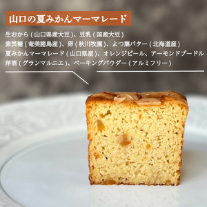 パウンドケーキ 2本 冷蔵 山口の夏みかんマーマレード KF004-3