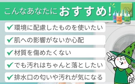 洗剤　緑の魔女 ランドリー キッチン トイレ バス お試し4種セット 各種310ml×1本×2セット(MA13×2個セット) | 洗剤 洗剤 洗剤 洗剤 洗剤