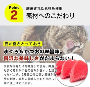 金かつお 猫用パウチ（ササミ入り）160g×48袋_金かつお 猫用 パウチ 160g × 48袋 ササミ入り 全年齢 対応 やさしい ゼリータイプ 水分補給 まぐろ かつお 健康維持 ウェットフード 自然派 おやつ キャットフード 福岡県 久留米市 〔Pf064-02〕
