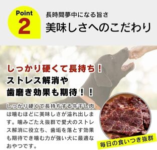 おいしい牛干し肉 ジャーキー 犬用おやつ 80g×48袋_おいしい 牛干し肉 ジャーキー 犬用 おやつ 80g × 48袋 愛犬 やさしいおやつ 健康 サポート 素材の旨味 国産 牛肉 硬い 長持ち ストレス解消 歯磨き効果 自然派 おやつ 専用パウチ入り 福岡県 久留米市 〔Pf073〕