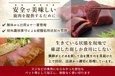鹿肉 スネハム 2袋(60g×2) 鹿 シカ肉 ハム ハンジビエ ジビエ料理 ジビエの森 -104