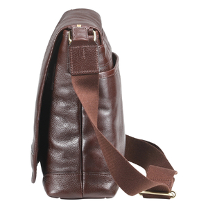 豊岡鞄　皮革横型フラップSD（チョコ）