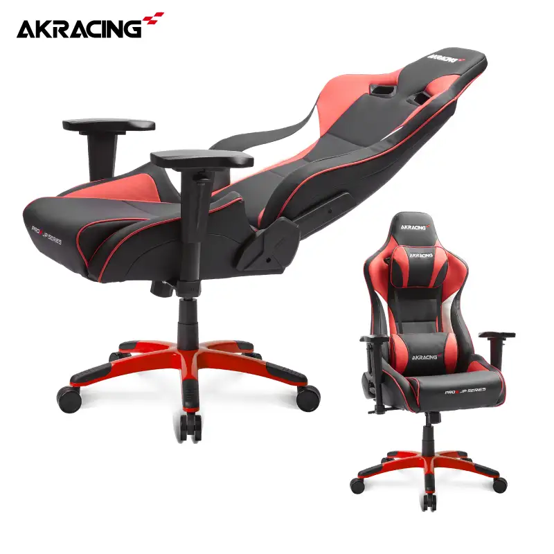 AKRacing Pro-X Gaming Chair (Red) JP エーケーレーシング ゲーミングチェア（ヘッドレスト・ランバーサポート付き）