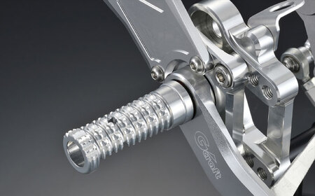 モンキー125（JB02/JB03/JB05）3P バックステップ　シルバー / カスタム カスタムパーツ バイクカスタム モンキー125 ツーリング パーツ Gクラフト 亀山市/有限会社ギルドデザイン [AMAA030]