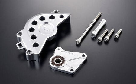 モンキー125（JB03/JB05）、CT125（JA65）、GROM(JC92）　ビレットスプロケットガード　シルバー / カスタム バイクカスタム カスタムパーツ スプロケットガード モンキー125 CT125 GROM 亀山市/有限会社ギルドデザイン [AMAA045]