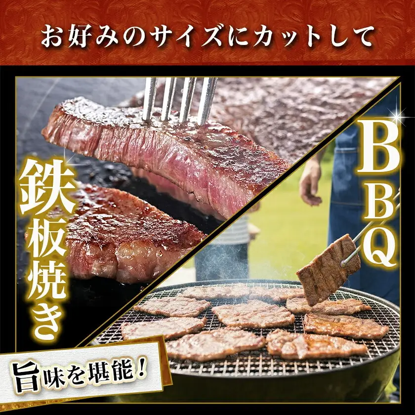 宮崎牛リブロース鉄板焼き用 (300g×4枚)〔AE-N403〕_(都城市) リブロース 鉄板焼き用 ステーキ 焼肉 1.2kg 宮崎県産宮崎牛 真空 真空パック