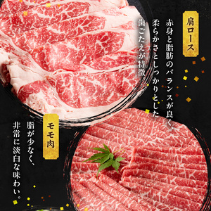 オアシス九州 熊本県産あか牛2種セット( 肩ロース&モモ 各約300ｇ) _U117-0041