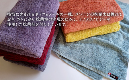 今治タオルブランド認定品　「柿渋染め 古来の彩（いろ）」バスタオル 4枚