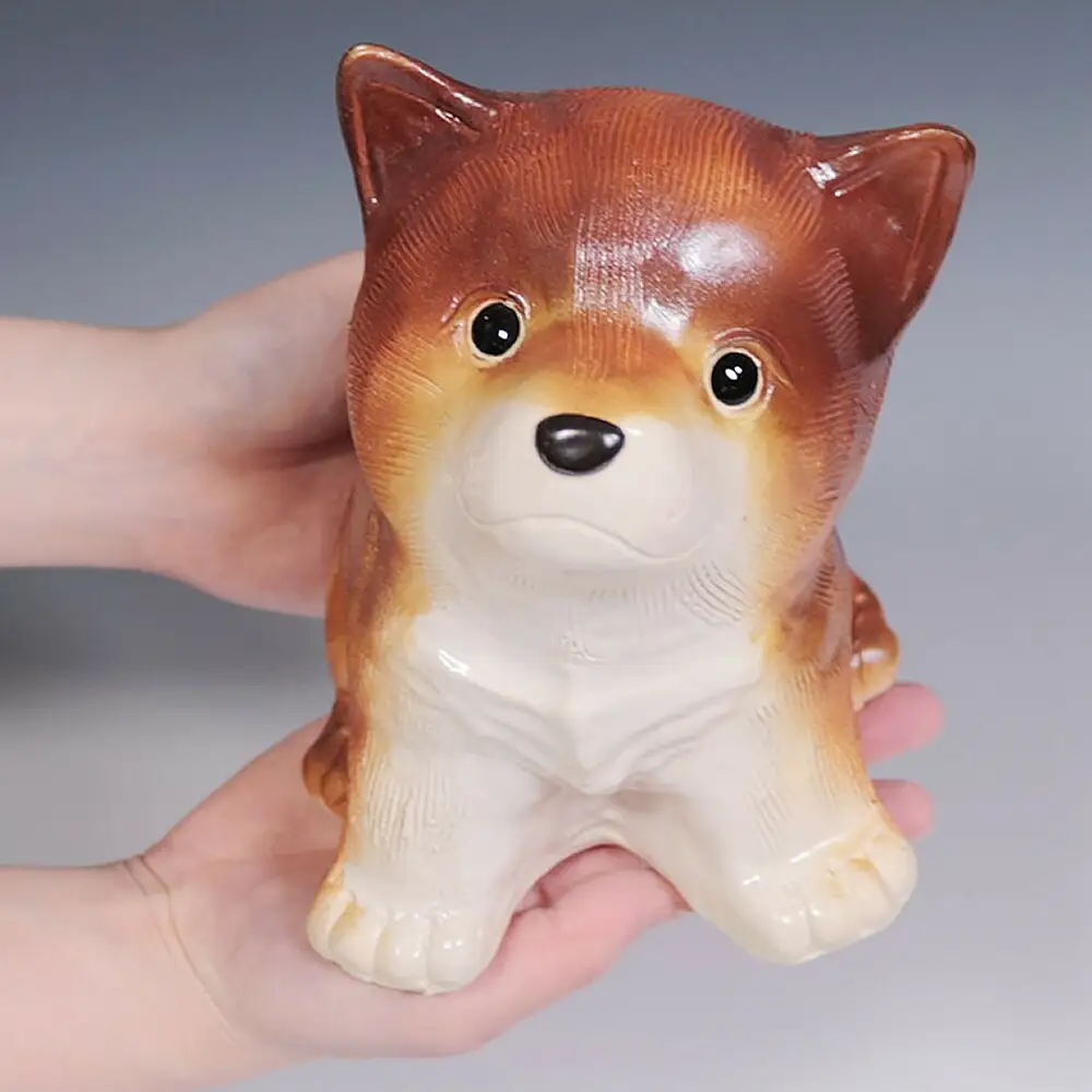 信楽焼 4号 柴犬 置物（火色） 陶器
