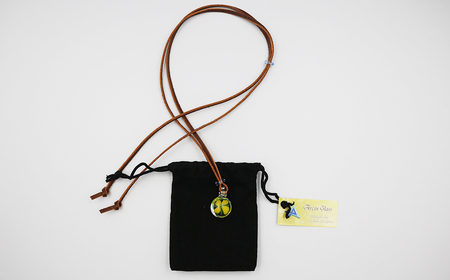 【ガラス工房アルコス】 菜の花ガラスペンダント　［0020-0095］