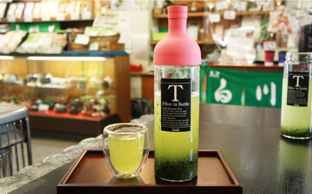 高級煎茶「白川の誉」（100g×3袋）＆フィルターインボトル（750ml）水出し緑茶セット お茶 白川茶 水出しボトル 白川町 / 菊之園[AWAG014]