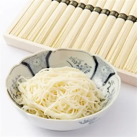 丹後ちり麺 シルクの糸 シルクパウダー入り素麺 木箱入り 22束　夏にぴったりのそうめん　ギフトにも【1604928】