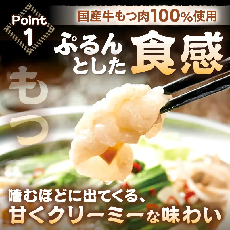 博多もつ鍋やまやもつ鍋セットこく味噌味(1-2人前)【033-0032】