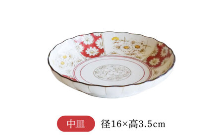 【美濃焼】ジャポニカ菊花 華やか揃 大・中・小3枚セット【二幸】食器 小皿 小鉢 セット[MCZ112]