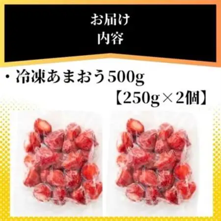 福岡県産 冷凍あまおう 500g(250g×2個)(大牟田市)【配送不可地域：離島】【1606730】