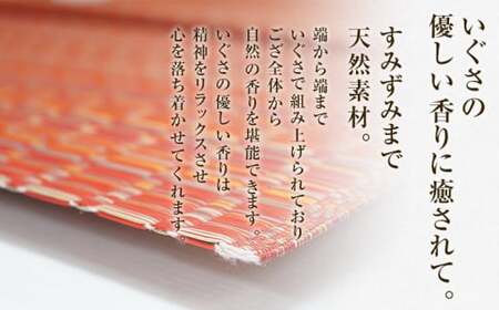 純国産天然いぐさ　「掛川　虹」1畳（赤色）　BG016