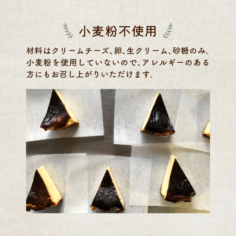 濃厚とろけるバスクチーズケーキ 小麦粉不使用 J02004