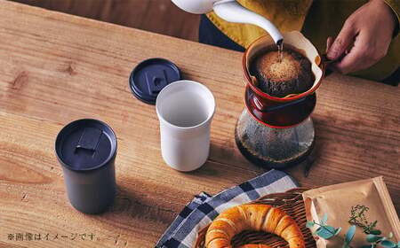【京セラ】蓋付きタンブラー 350ml ＜ダークグレー＞ ペアセット （2個） CERAMUG タンブラー 真空容器 保冷 保温 真空断熱 セラミック トラベルカップ KYOCERA BS-626-2
