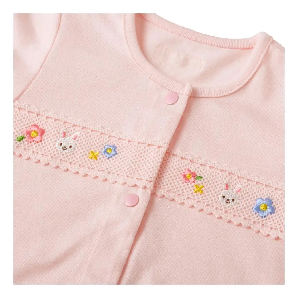 ミキハウス どうぶつ刺繍ツーウェイオール（40-2689-689）【ピンク50-70】 AS43EH2-2
