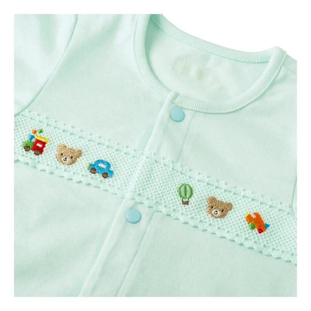 ミキハウス どうぶつ刺繍ツーウェイオール（40-2689-689）【ブルー50-70】 AS43EH2-3