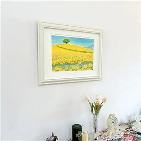 栗乃木ハルミ版画額装品「菜の花日和」【1611915】