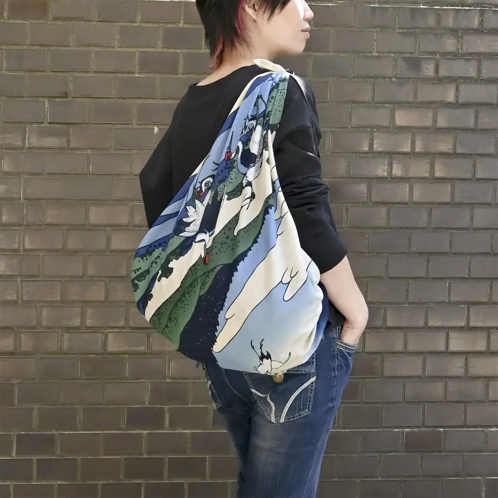 【三陽商事】浮世絵ふろしき 相州梅澤左｜京都 風呂敷 葛飾北斎 富嶽三十六景 エコバッグ