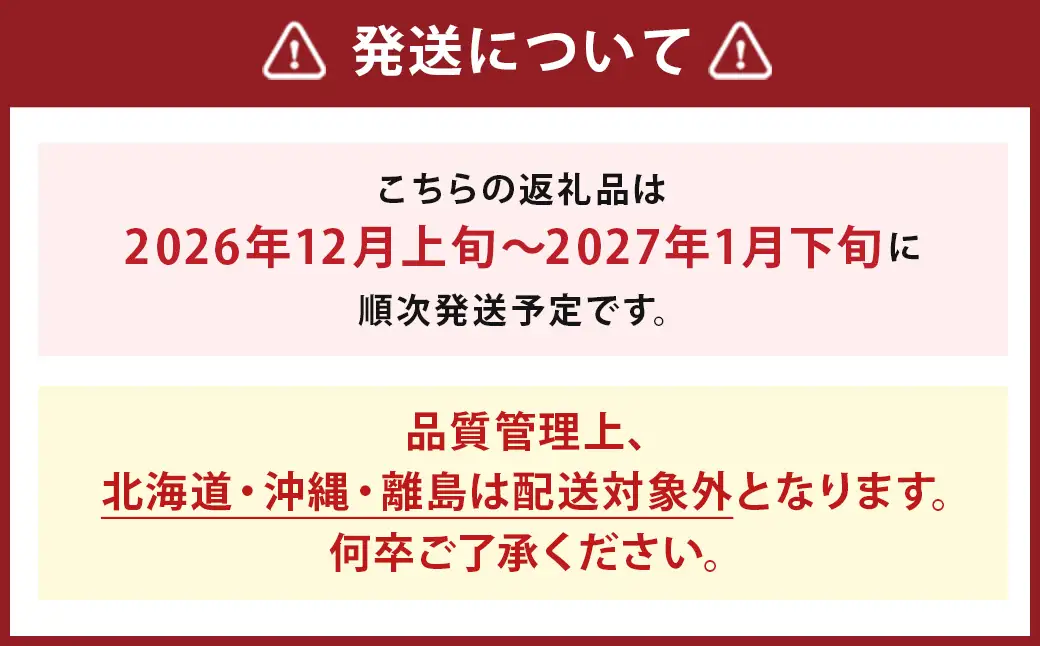  いちご「 あまおう 」 約270g×4パック 計約1,080g 【2026年12月上旬～2027年1月下旬発送予定】