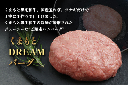 くまもと黒毛和牛 DREAMバーグ 100g×10個 【計1kg】 生 ハンバーグ 牛肉 100％ ブランド牛 黒毛 和牛 お弁当 熊本 上質 肉 惣菜 冷凍 小分け 熊本県 113-0540