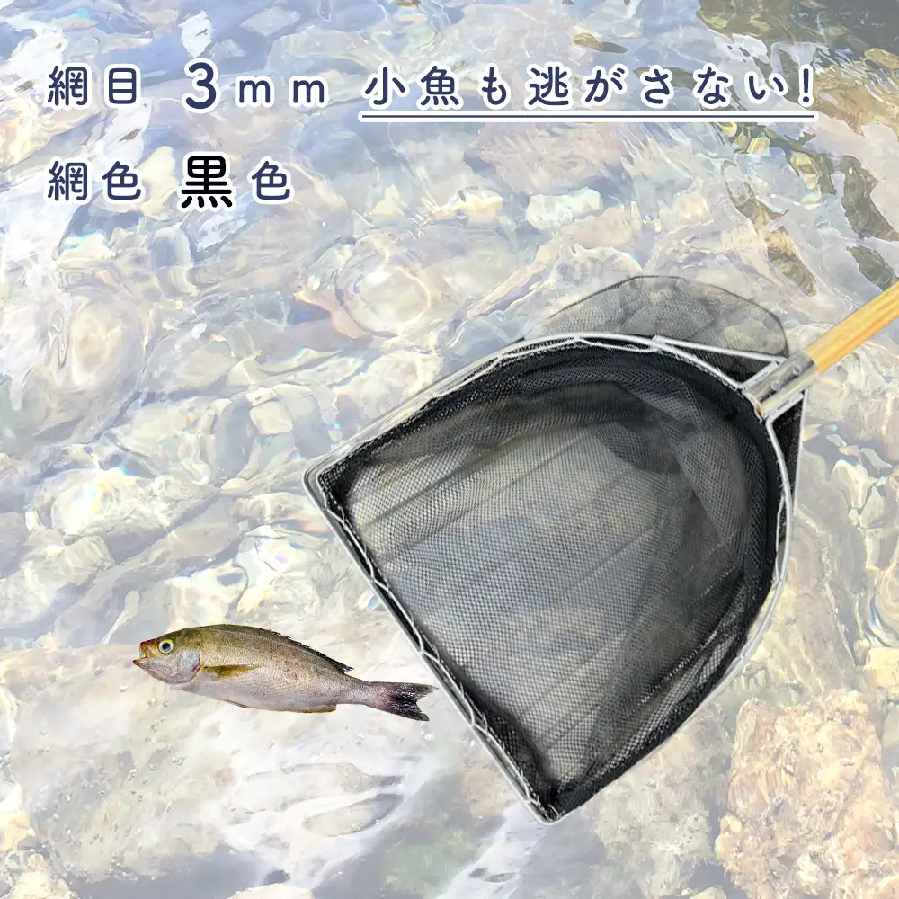 養魚用ステンレス二重枠三角玉網（BL－28－3） No.539