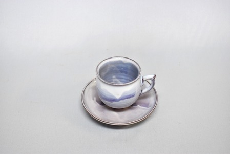 萩焼 萩むらさきコーヒーカップ(丸)