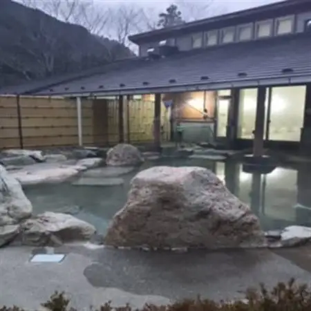 山梨県南部町秘湯「奥山温泉」宿泊券(1泊2食付き)2名様　6畳【1619598】