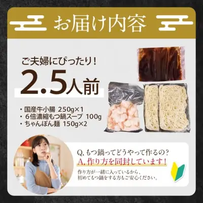 Z86-17 寄附額改定↓↓ 博多特選もつ鍋（2.5人前)（醤油味） もつ鍋