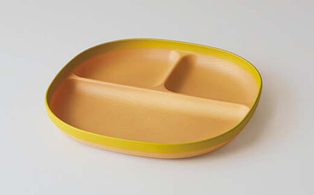 MUSUBI塗り分け ペア食器セット イエロー・ホワイト 山中漆器 山中塗 軽量 レンジ対応 食洗機対応 木目 ナチュラル 自然 おしゃれ ギフト F6P-2185