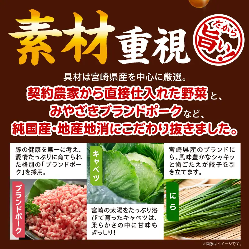 【簡易包装】屋台骨 宮崎餃子(60個×1袋) 餃子 ギョウザ ぎょうざ ブランドポーク 生餃子 屋台骨 簡易包装 レシピ同封 手仕込み