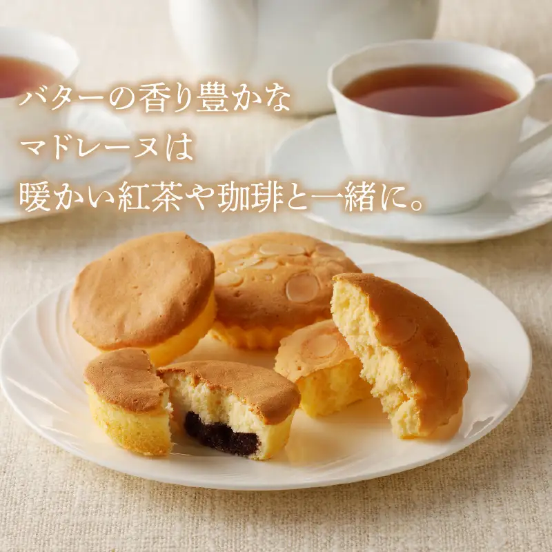 【2週間以内発送】老舗菓子舗のマドレーヌ(こしあん入り)・カステラセット「合計6個・個包装」 焼き菓子 スイーツ 詰め合わせ 洋菓子_T035-0215