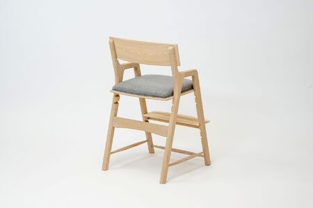 【樹工房】Hygge キッズハイチェア ＜座面：布（ライトグレー）＞