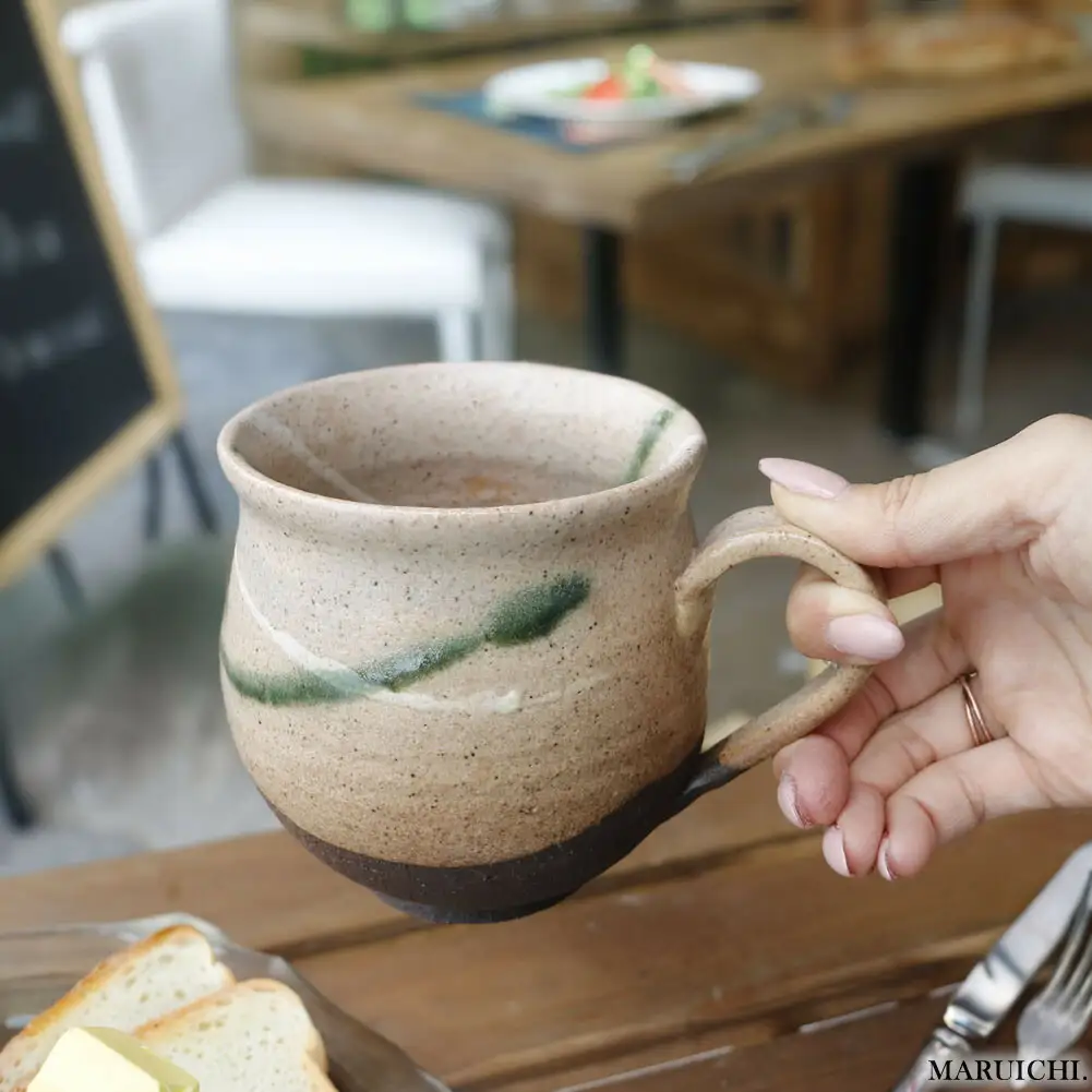 大容量たっぷり満水500ml 信楽焼 でかマグカップ（やまあい）