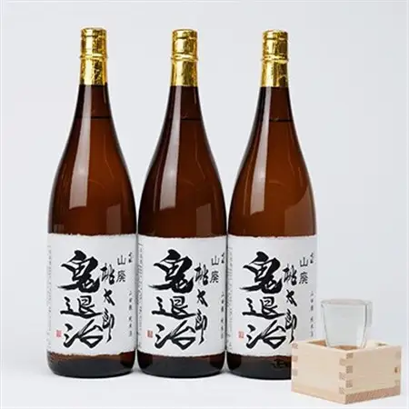 久米南産　山田錦　山廃純米酒　桃太郎　鬼退治　1.8L　3本【1483245】