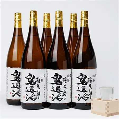 久米南産　山田錦　山廃純米酒　桃太郎　鬼退治　1.8L　6本【1483246】