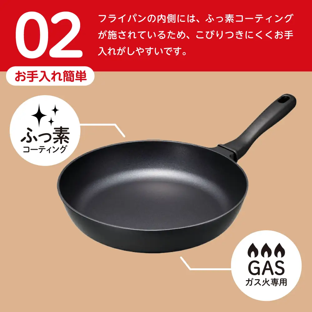 ゴリラのひとつまみフライパン 28cm