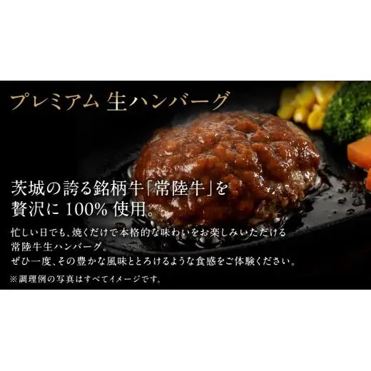 【3ケ月定期便】 常陸牛 100% プレミアム 生ハンバーグ 合計4320g（ 120g × 12個 × 3回 ） 【茨城県共通返礼品】