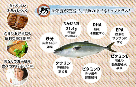 （愛媛県産）ぶり照煮 3個入り×4パック【V002740】