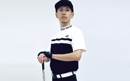 マイクロタフレッチ メンズ ロゴカラーモックネックシャツ/ホワイト/4Lサイズ ゴルフウェア ゴルフ メンズ ロゴカラー モックネック 白 おしゃれ コーデ【124031】