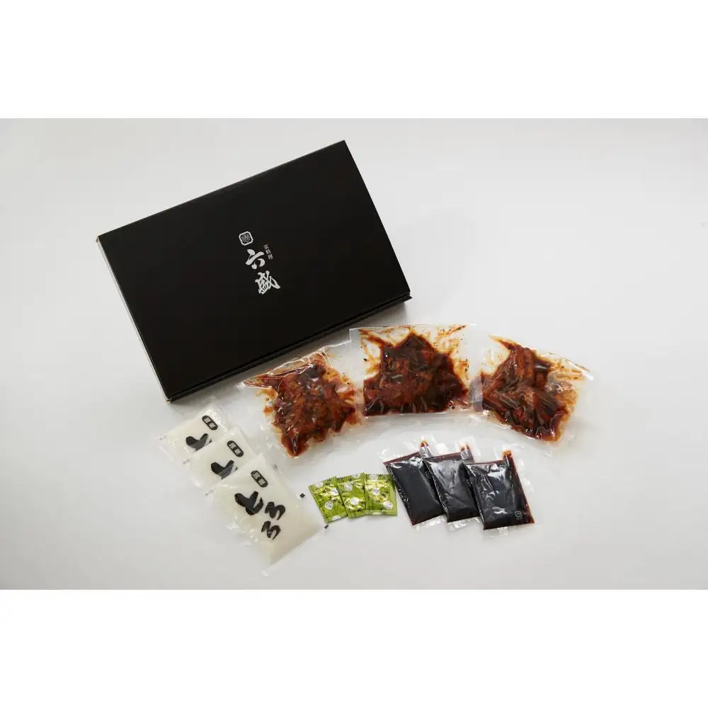 【京料理 六盛】国産鰻のかば焼きセット とろろ付き(3食分)